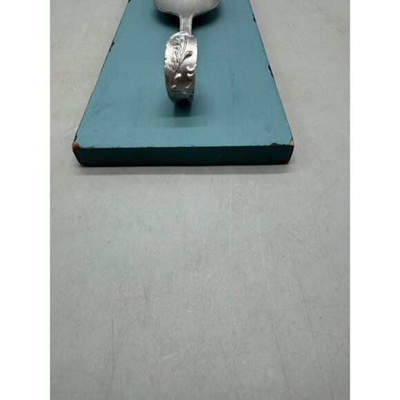 Decorative Wooden Wall Art with Spoon Hanging Hook Blue READ - Picture 4 of 6